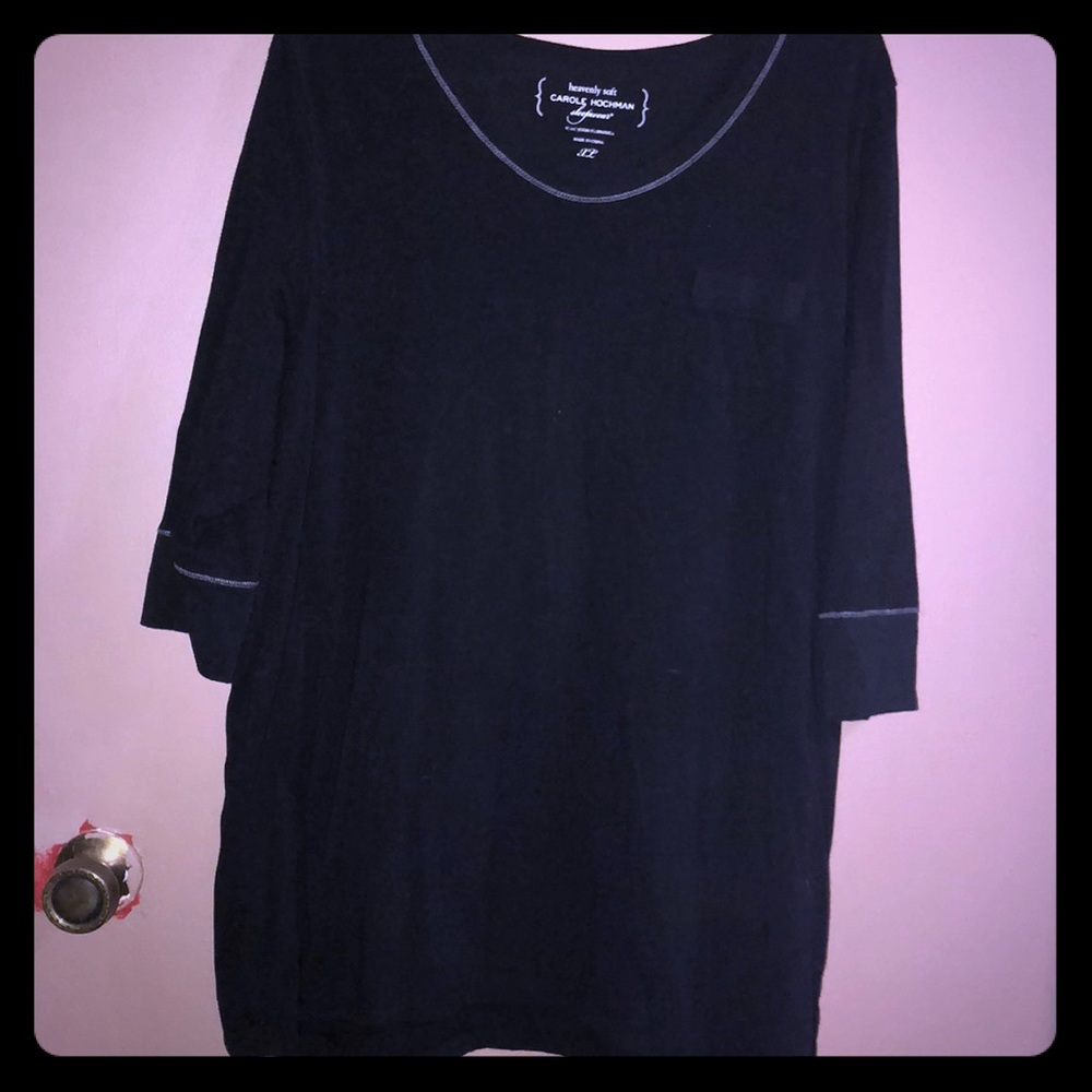 Super soft t-shirt type top with 3/4 length sleeve
